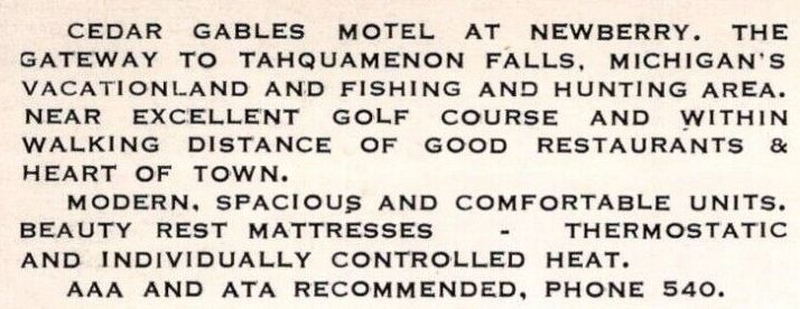 Cedar Gables Motel (Bs Hive Motel) - Vintage Post Card